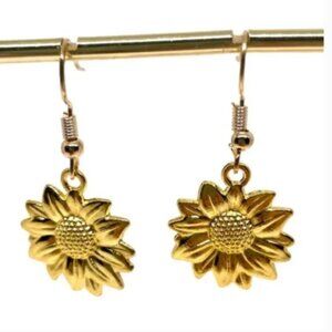 ⭐️❤️FREE Sunflower Boho Peasant Hipster Hippie Chic Deco Floral Plant Earrings